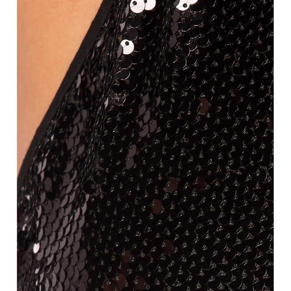 Superdown Black Sequin Bodysuit - image 3